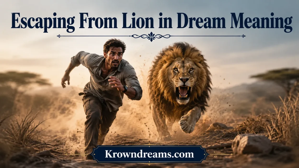 Escaping From Lion in Dream Meaning